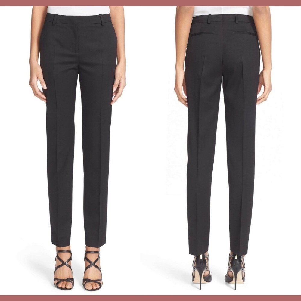 NEW $275 The Kooples 'Timeless' Stretch Wool Trousers in Black [SZ 42 ] #F288‎